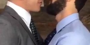 Gay Guys In Formals Deep Kissing