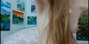 Redhead Girl Masturbating her sweet Butthole