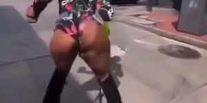 Throwing ass down the street