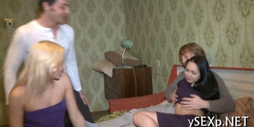 Filthy whores in a group sex - video 63