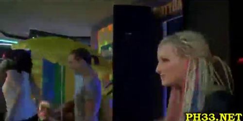 Leaking pussy on the dance floor - video 22