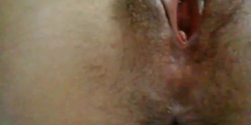 closeup dripping wet orgasm - strong contractions at the end