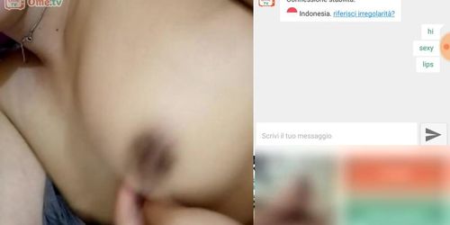 Asian girl play with her boobs and mouth on cam mouth fetish omegle ometv