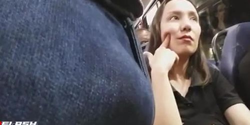 Bulge Flash Asian on Bus