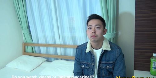 Gay asian teen tugging