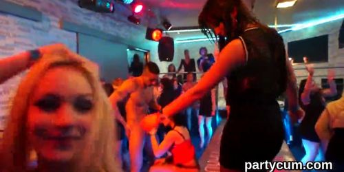 Naughty cuties get fully insane and nude at hardcore party - video 1