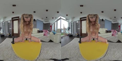 gorgeous AMELIA MILLER virtual reality vr180 dildo challenge