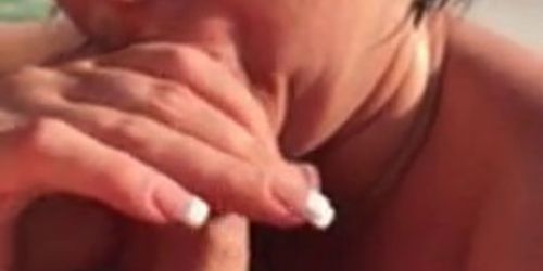 Hot Blowjob at the Beach