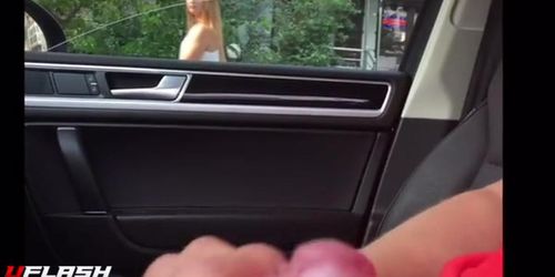 Car Flash Blonde Teen