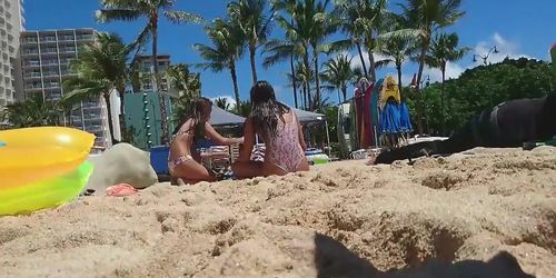 I wanted to wipe sand off her butt