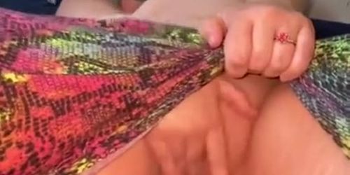 Playing with pussy and ass after creampie