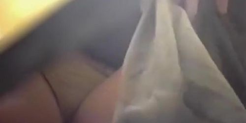 I managed to catch a shot of a sensual dish's twat and titties