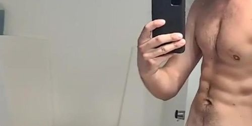 Flexing In The Mirror With My Rough Thick Cock