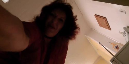 V 485 Femdom Giantess Dawn finds a squirmy worm in the kitchen and stop start JOI