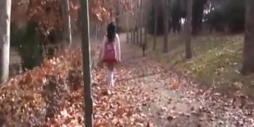 Krakenhot - Young Schoolgirl showning in public. Voyeur