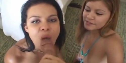 Two Teens Double Blowjob Audition