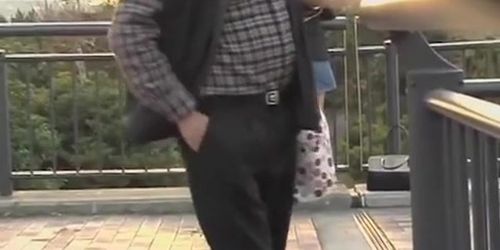 Curious Japanese girl flashes her beaver when her skirt gets lifted