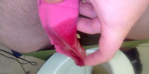 I piss in stepsister's pink socks
