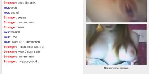 Omegle #62 Horny girl masturbates hard w - Tnaflix.com