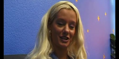 Beautiful blonde teen fingers herself