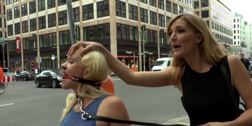 Busty petite blonde gang bang in public (Celina Davis)