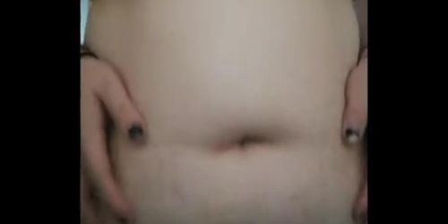 Bbw playing with huge belly