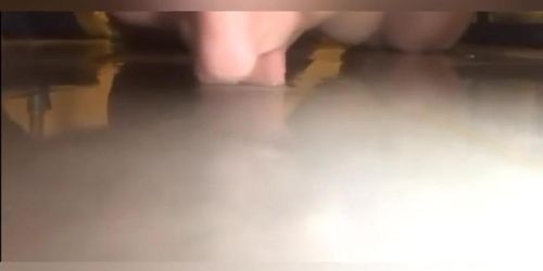 Muslim pig pissing and licking floor