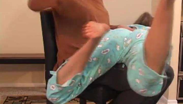 Brunette Spank - brunette spanked in pajamas - Tnaflix.com